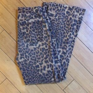 Leopard Bell Bottom Pants
